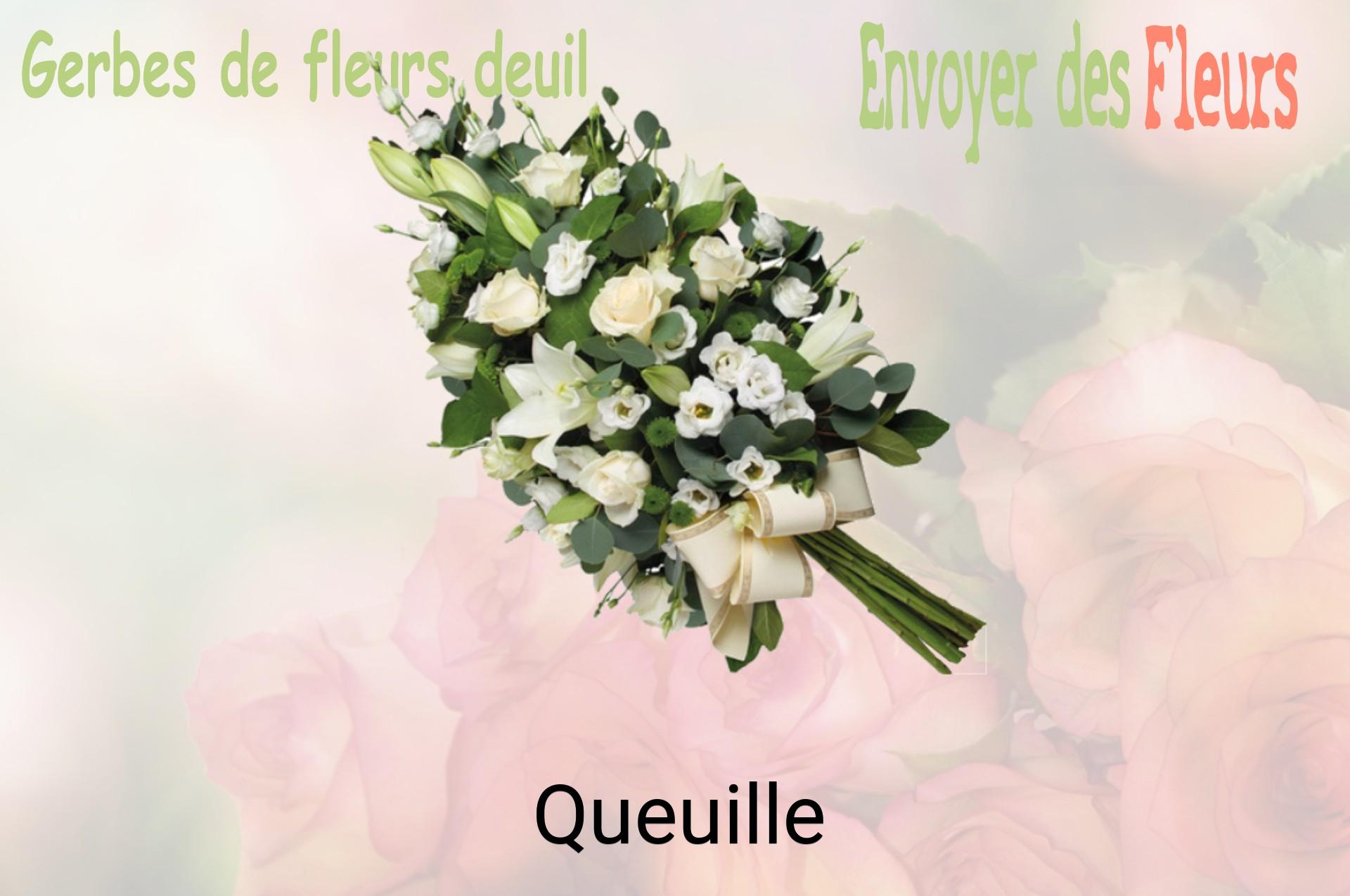 Gerbe de fleurs de deuil livrée à Queuille